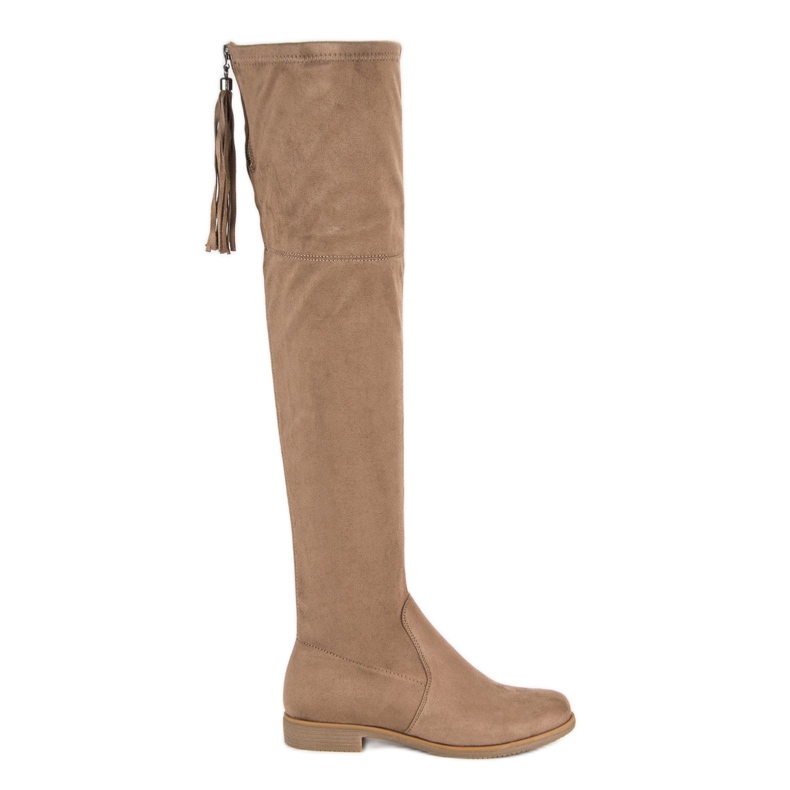 Super Me Mocka lårstövlar brun