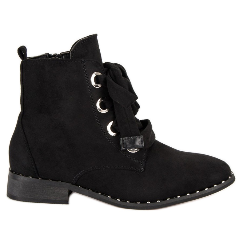 Stövlar i mocka svart