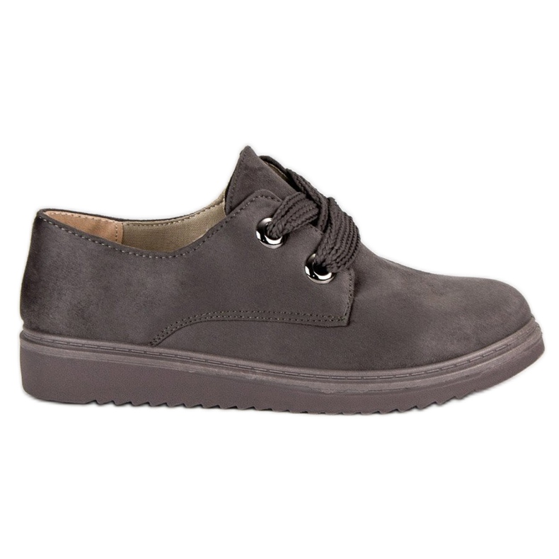 Sneakers i mocka grå