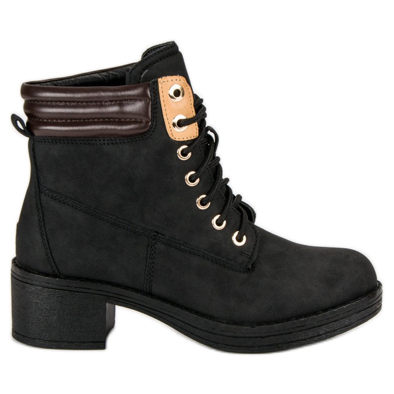 Arbetsstövlar med höga klackar svart