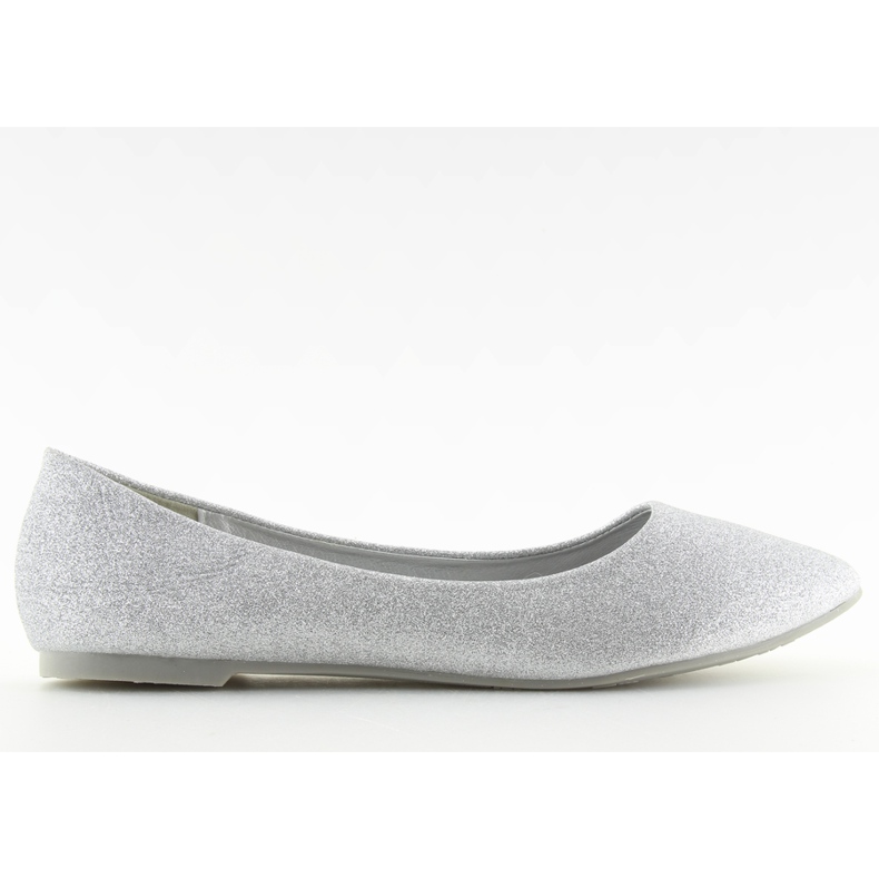 Silverglitter ballerinor CC200P silver grå