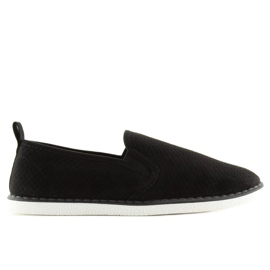 Svarta LA08P Svarta slip-on sneakers