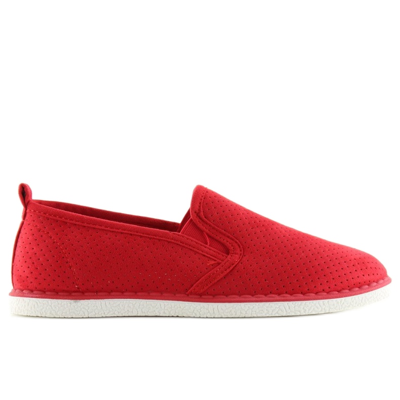 Röda slip-on sneakers LA08P Röd