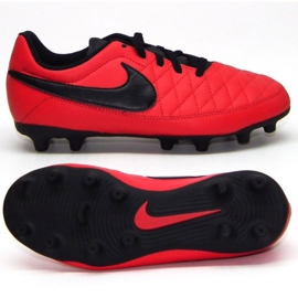 Nike Majestry Fg Jr AQ7897-600 fotbollsskor röd röd