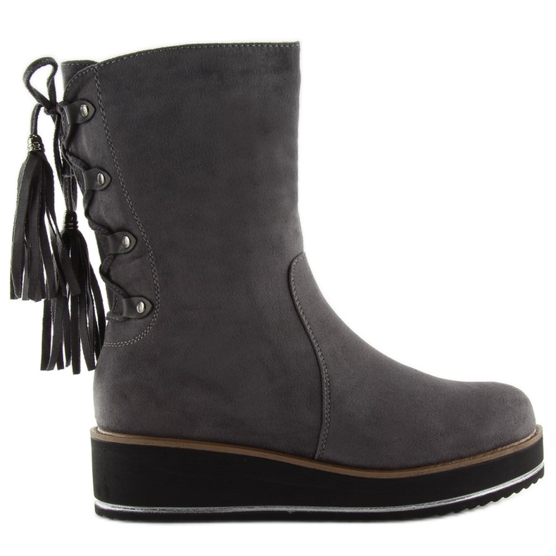 Grå Grå stövlar för kvinnor TH17-7 Grå