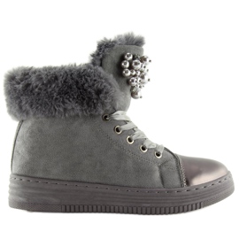 Grå KK-97 Grå tjockisolerade sneakers