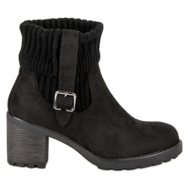 Seastar Högklackade stövlar i mocka svart