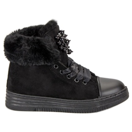 Snygga sneakers med isolering svart