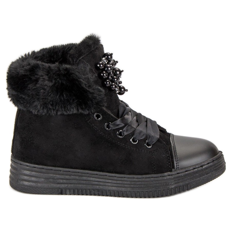 Snygga sneakers med isolering svart