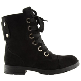 Snörstövlar svarta 16-526 svarta arbetare