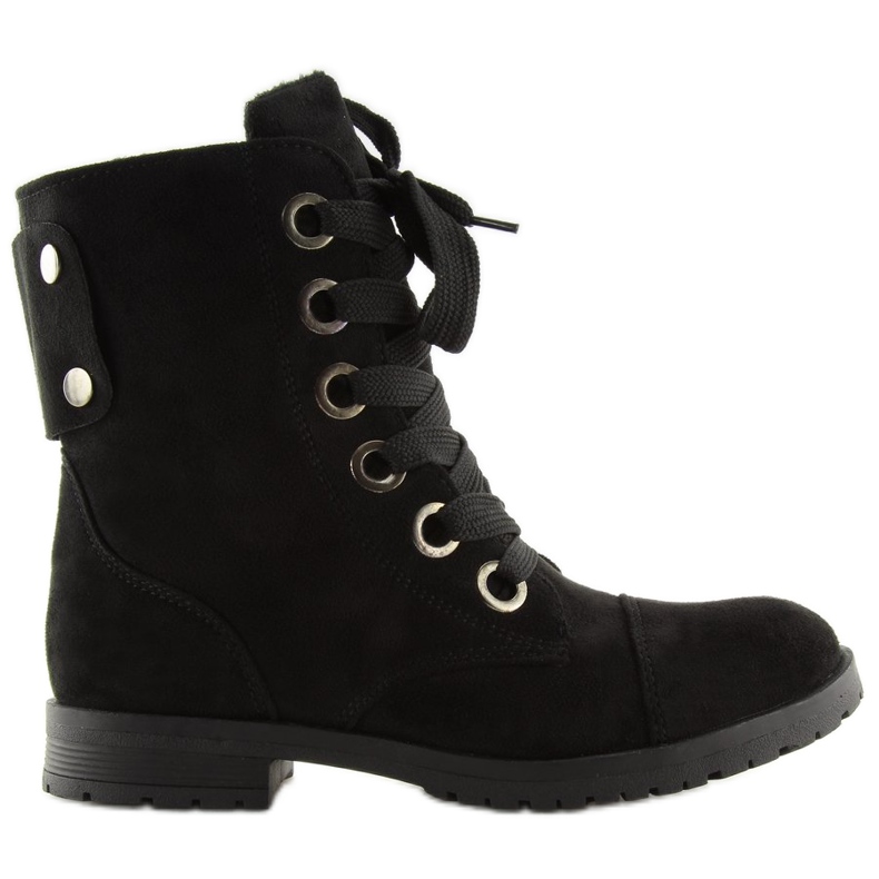 Snörstövlar svarta 16-526 svarta arbetare