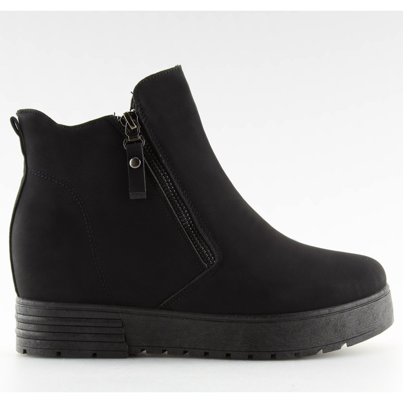 Stövlar på en dold kilklack svart SJ657 Svart