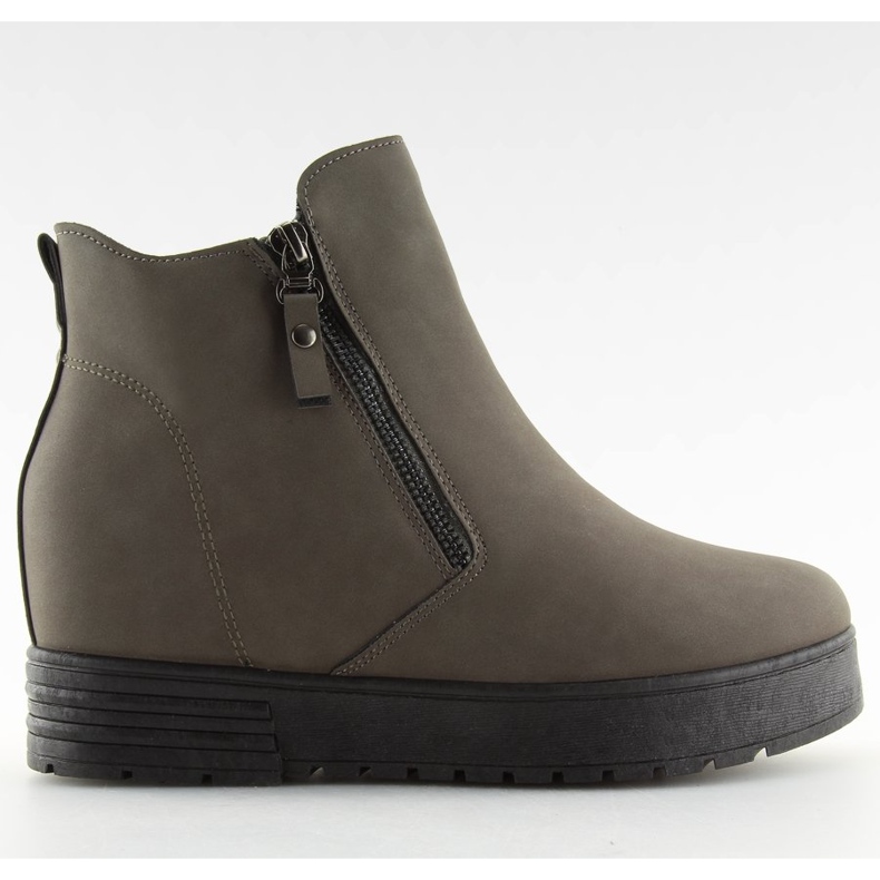 Stövlar på den dolda kilen SJ657 Mörkgrå