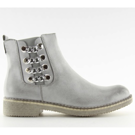 Grå stövlar Jodhpur stövlar grå F2333 grå