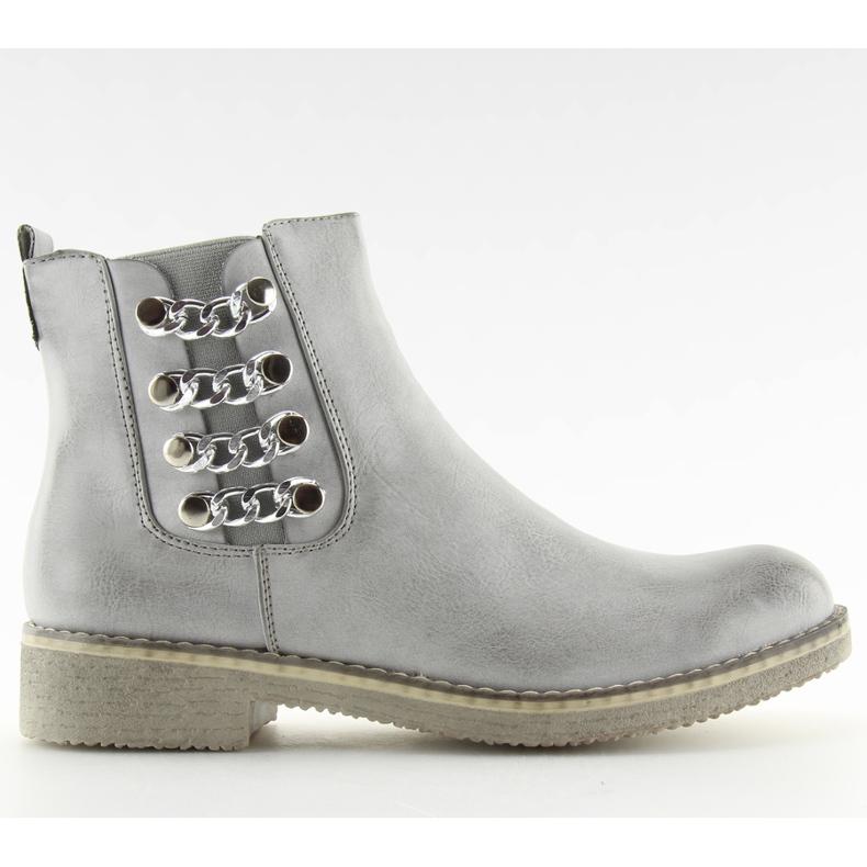 Grå stövlar Jodhpur stövlar grå F2333 grå