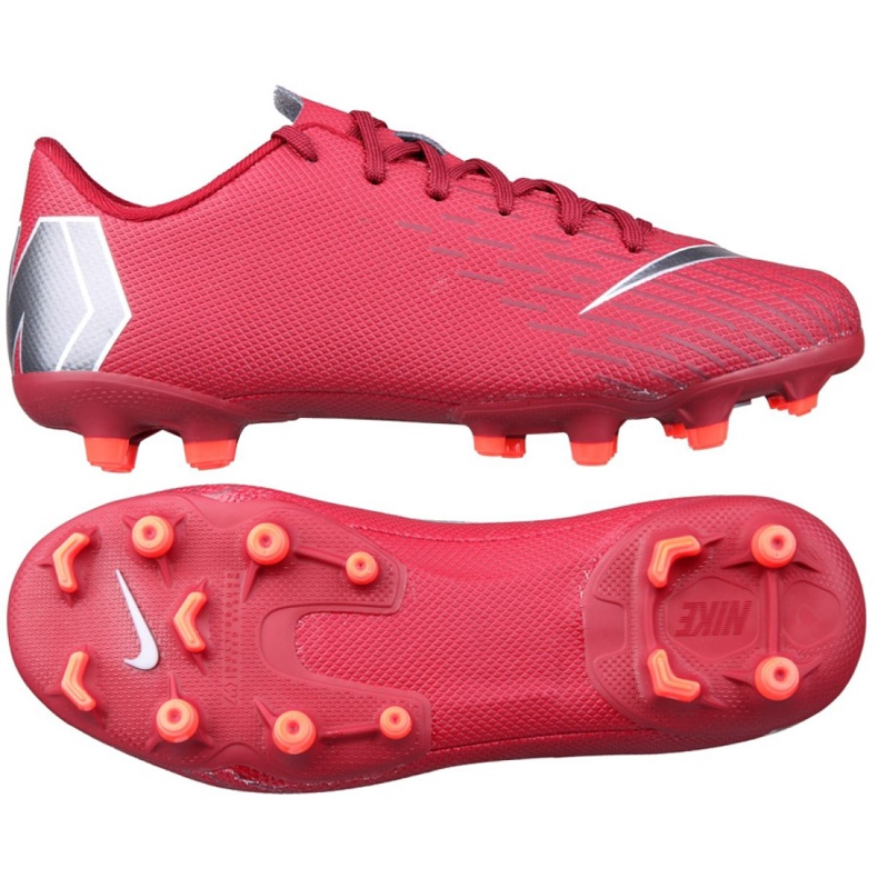 Nike Mercurial Vapor 12 Academy Gs Mg Jr AH7347-606 fotbollsskor röd röd