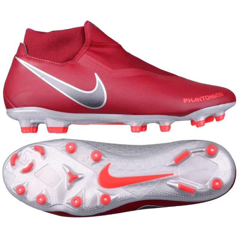 Nike Phantom Vsn Academy Df Fg M AO3258-606 fotbollsskor röd röd