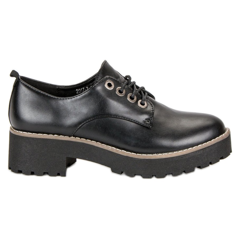 Trendiga snörskor svart