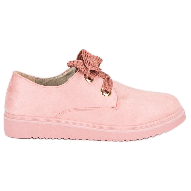 Sneakers i mocka rosa