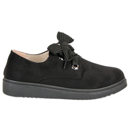 Sneakers i mocka svart