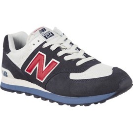 New Balance Ml574esc vit röd marinblå