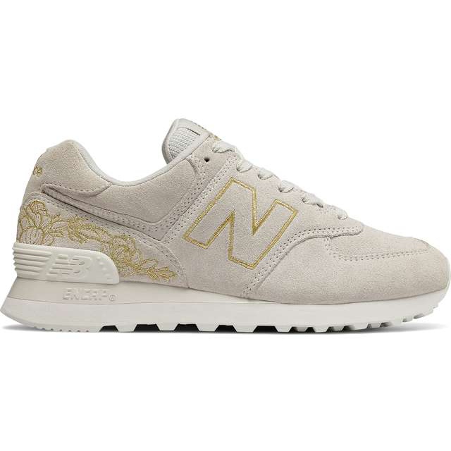 New Balance Wl574nga Blom Sea Salt Med Guld grå