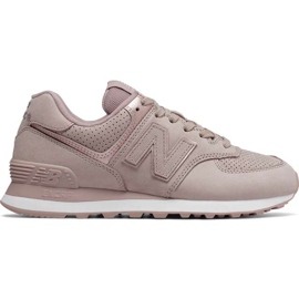 New Balance Wl574nbm Au Lait Med Champagne Metallic purpur