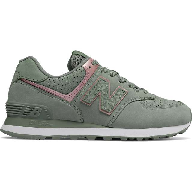 New Balance Wl574nbl utsäde med Champagne Metallic grön