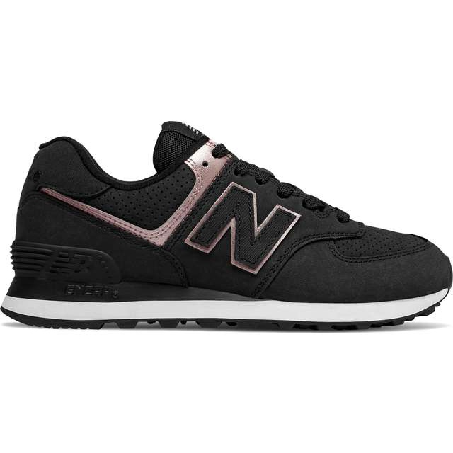 New Balance Wl574nbk Svart Med Champagne Metallic