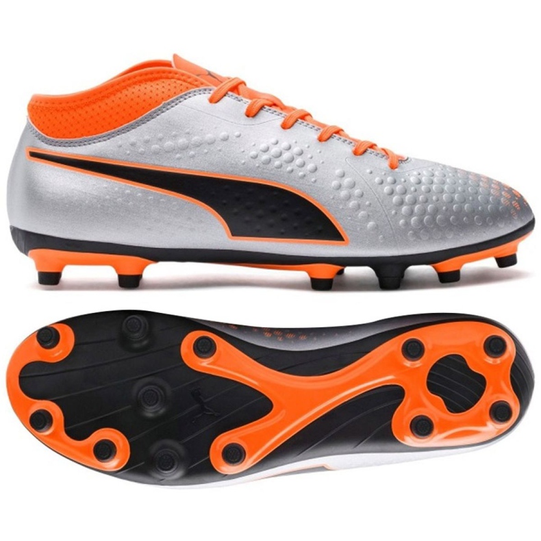 Fotbollsskor Puma One 4 Syn Fg M 104749 01 mångfärgad silver-