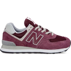 New Balance Wl574er Burgundy With White mångfärgad röd