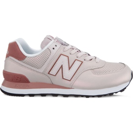 New Balance Wl574kse Sheen Pack Conch Shell med mörkoxid brun mångfärgad