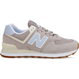 New Balance Wl574flc Sommar Dusk Flat Vit Med Ice Blue brun mångfärgad