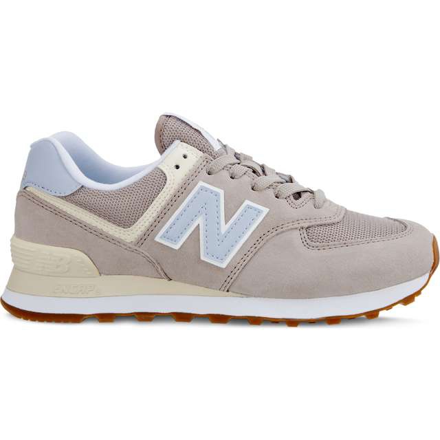 New Balance Wl574flc Sommar Dusk Flat Vit Med Ice Blue brun mångfärgad