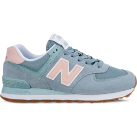 New Balance Wl574flb Sommar Dusk Rök Blå Med Himalaya Rosa