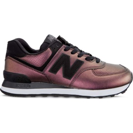 New Balance Wl574ksb Sheen Pack Black purpur rosa