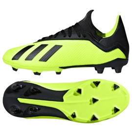Adidas X 18.3 Fg Jr DB2418 fotbollsskor mångfärgad grön