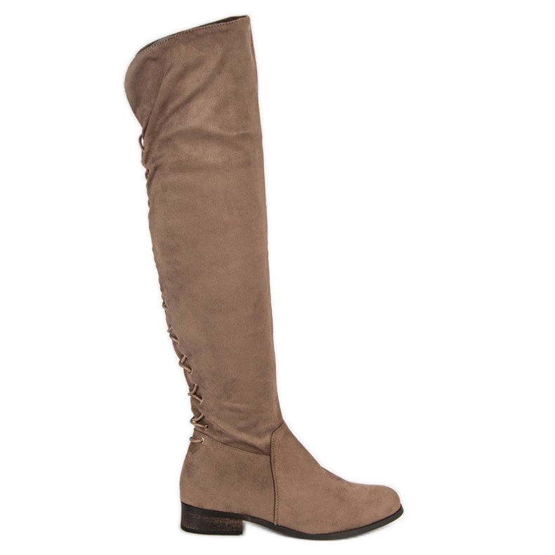 Bruna musketeerstövlar