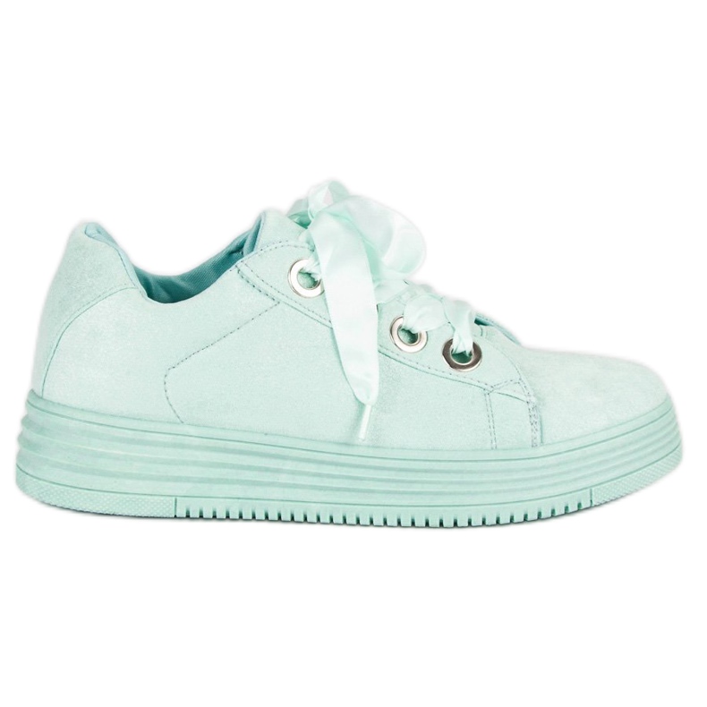 Mint sneakers i mocka grön