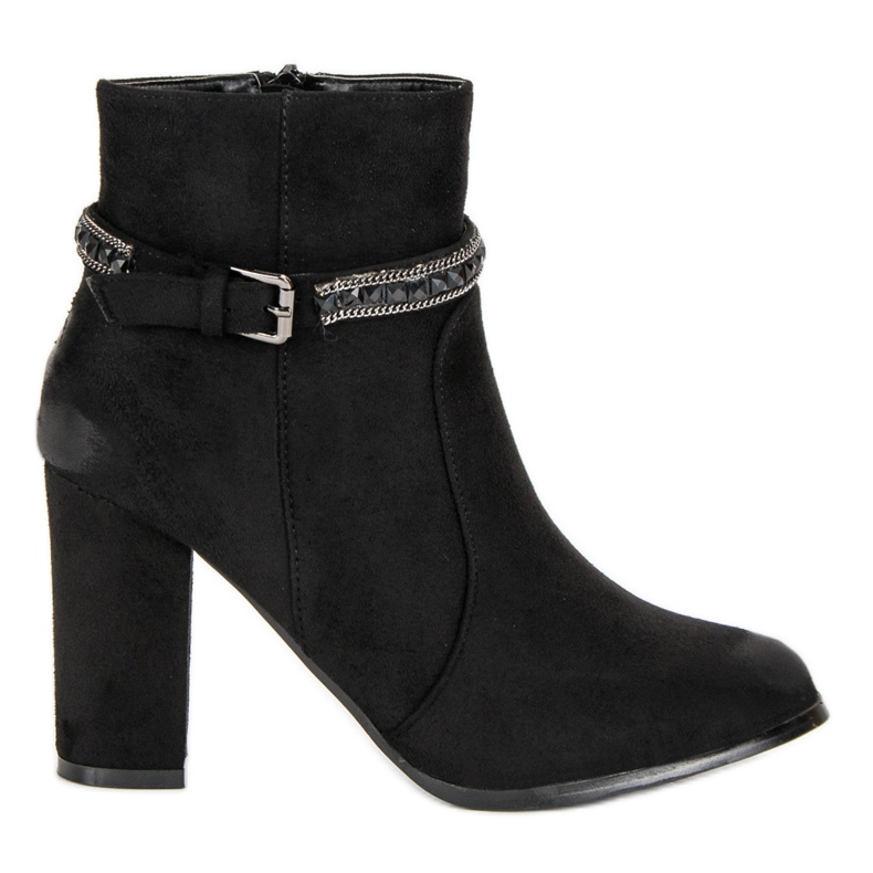 Högklackade stövlar i mocka från VINCEZA svart