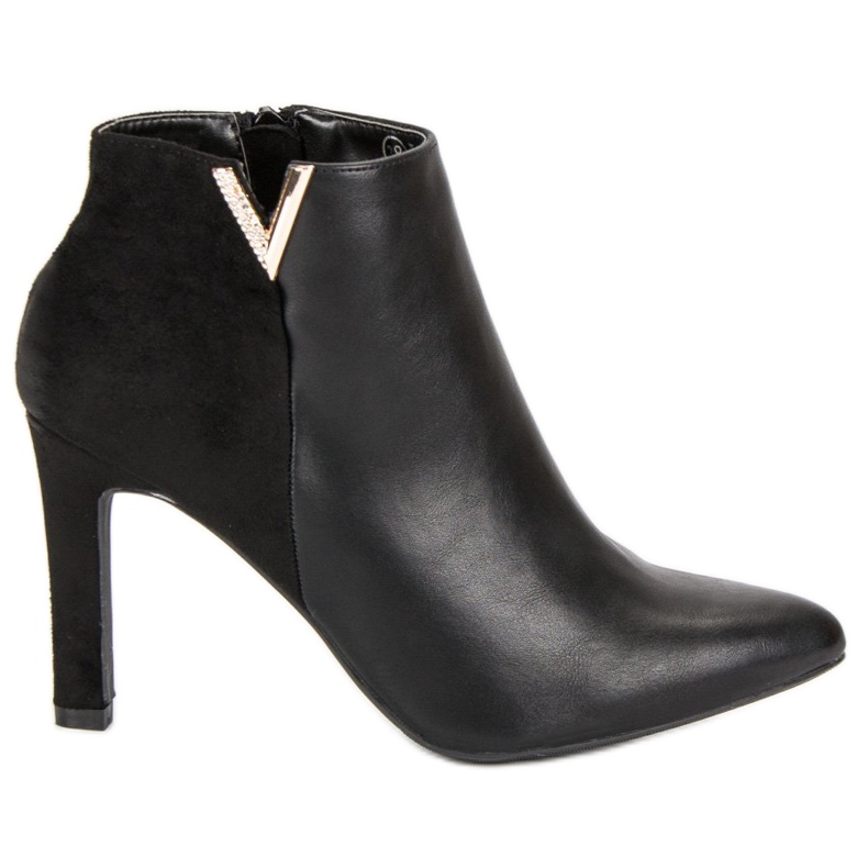 Svarta vinceza högklackade stövlar