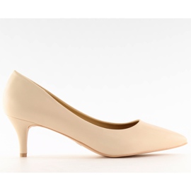 Lågklackade pumps beige 123-3 Beige