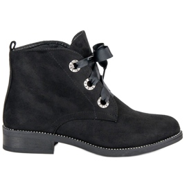 Seastar Knutna mockaskor svart