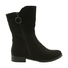 M.Daszyński Svarta mocka stövlar SA130