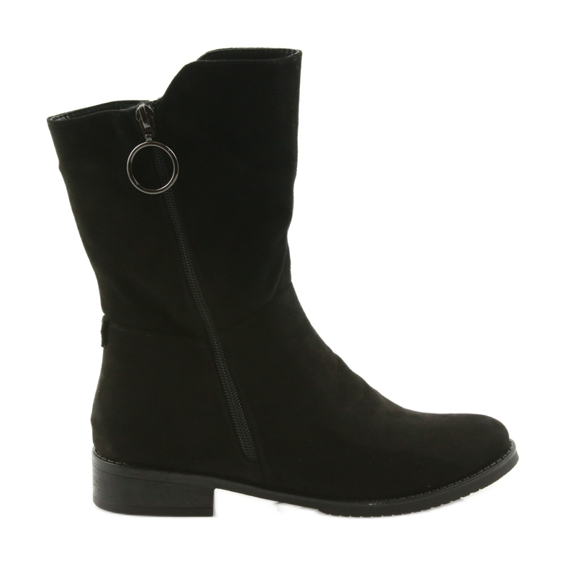 M.Daszyński Svarta mocka stövlar SA130