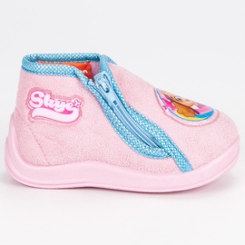 Tofflor på en psi-patrullreglage rosa