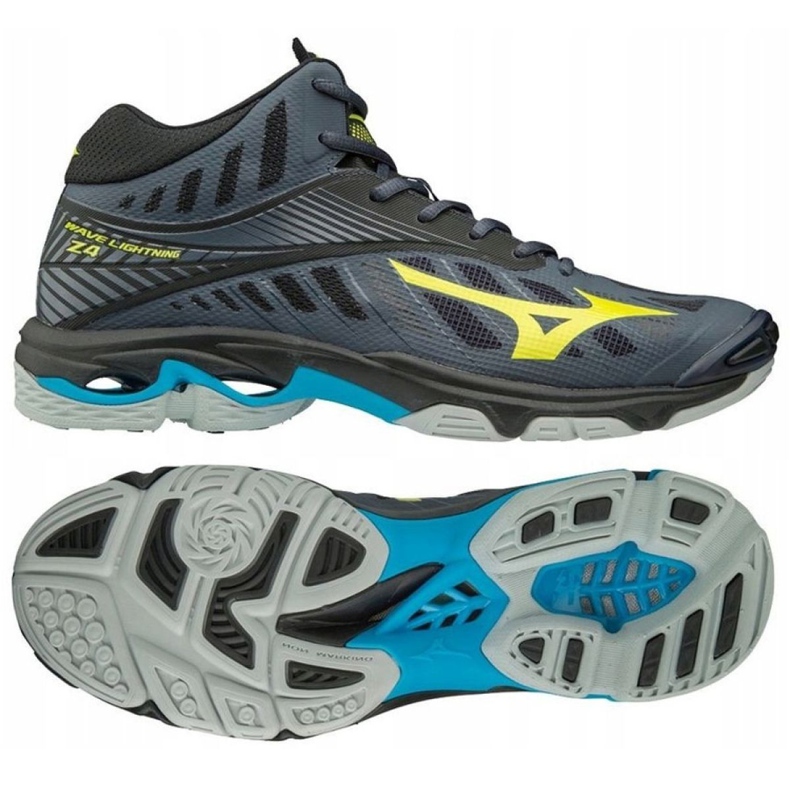 Volleybollskor Mizuno Wave Lighting Z4 Mid M V1GA180547 svart grå