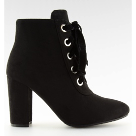 Svarta snörskor med höga klackar ZH781