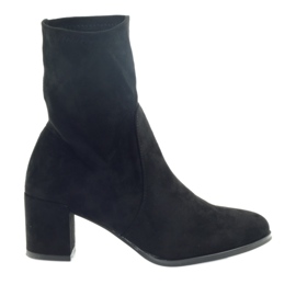 Svarta Lycra -stövlar från Sergio leone