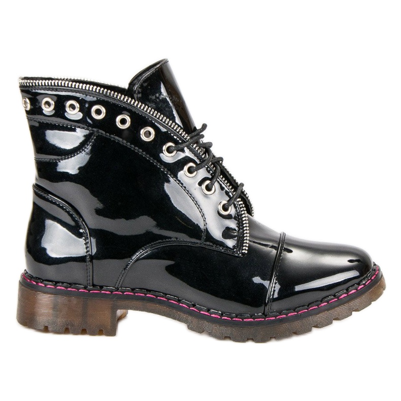 Lucky Shoes Lackerade arbetare svart